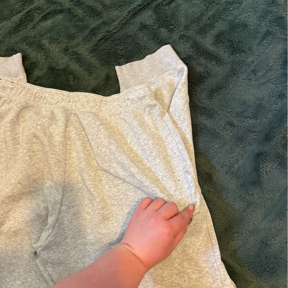 Grey Nike sweatpants with drawstring waist (minor tears pictured) - Picture 5 of 6